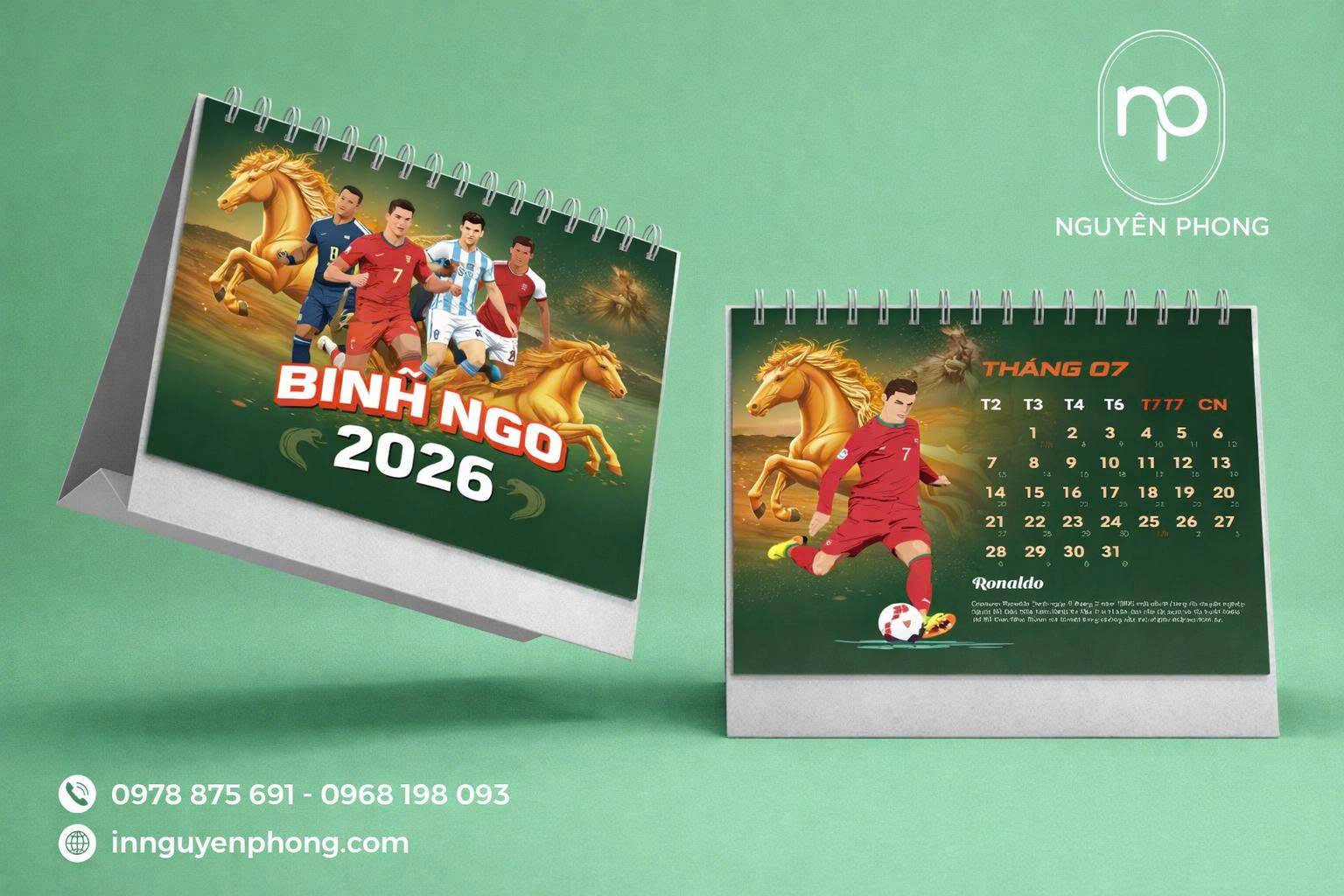 Mẫu lịch tết bloc 